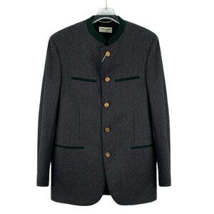 Yves Saint Laurent Dark Grey Wool Single-Breasted Jacket